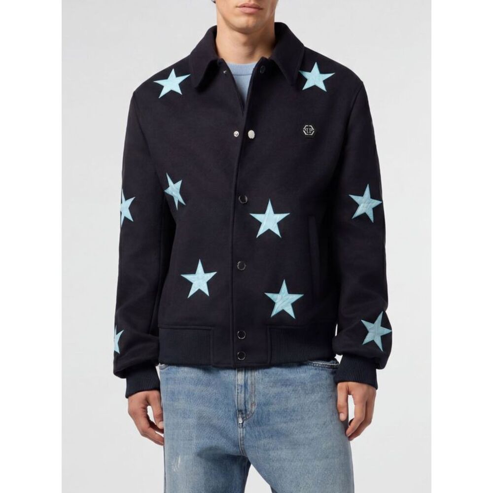 Philipp Plein Jacket Men Blue